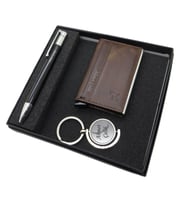 Signator D350 İsme Özel Set - Deri Kartlık + Anahtarlık  + Kalem Seti  İsme Özel Hediyelik Set (Karışık)