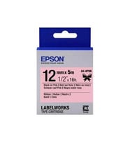 Epson LK-4PBK Siyan Üzeri Pembe 12MM 5Metre Etiket