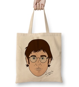 Louis Theroux Caricature Face Bez Çanta Uzun Saplı