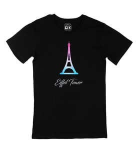 Eiffel Tower Siyah Tişört