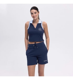 Ellesse Kadın Lacivert Pamuklu Polo Yaka Tişört – EF401-NV