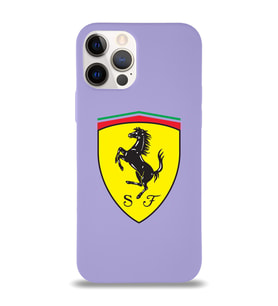 Apple iPhone 12 Pro Max  Lansman Kılıf Ferrari Tasarımlı Altı Kapalı İçi Kadife Kaplı  Kapak (Şeffaf)