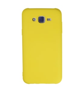 Galaxy J7 Kılıf Nano Içi Kadife Silikon - Sarı