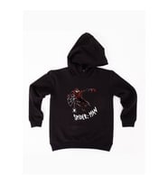 Spiderman baskılı örümcek adam kapüşonlu pamuklu kumaş çocuk sweatshirt (Siyah)