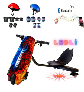 Citymate Drift Car Elektrikli Kaykay Bluetooth Dirift Kar Hoverboard Scooter + Koruma Ekipmanı D10