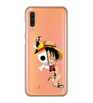 Samsung Galaxy A70 Uyumlu One Piece Luffy Tasarımlı Şeffaf Telefon Kılıfı