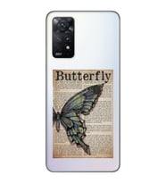 Redmi Note 12 Pro 4G Uyumlu Butterfly Tasarımlı Şeffaf Telefon Kılıfı