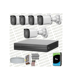 Provzen Dahua Full HD 5 Kameralı Güvenlik Kamerası + 1TB HDD