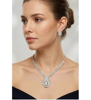 ZİRKON TAŞLI ABİYE KOLYE KÜPE SET