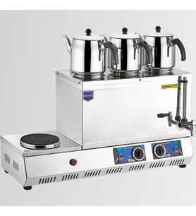 Remta K32 55 Model Üç Demlikli Pleytli Elektrikli Çay Ocağı - Kahveci Takımı 33 lt 3200 W
