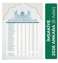 2026 İMSAKİYE ANKARA (8 Adet A4 Boyut)