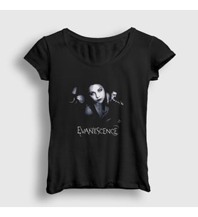 Presmono Kadın Siyah Amy Lee Evanescence T-Shirt 145841tt