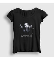 Presmono Kadın Siyah Amy Lee Evanescence T-Shirt 145841tt