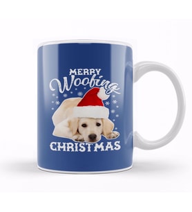 Merry Woofing Christmas Dog Kupa Bardak Porselen