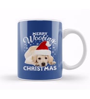 Merry Woofing Christmas Dog Kupa Bardak Porselen