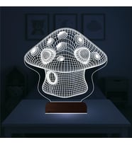 Luvivia Çocuk Odası Mantar 3D Lamba - Masa Gece Lambası