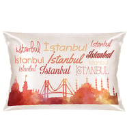 Dekoratif İstanbul Silüeti Yastık