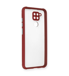 Xiaomi Redmi Note 9 Kılıf Miami Şeffaf Silikon - Fuşya