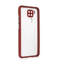 Xiaomi Redmi Note 9 Kılıf Miami Şeffaf Silikon - Fuşya