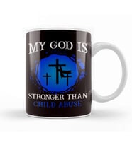 God Child Abuse Prevention Month Religion Blue Ribbon April Kupa Bardak Porselen