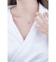 U Harfli Gold Zincir Kolye