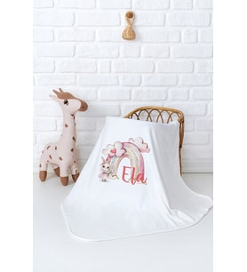 Pia Baby Premium %100 Pamuk Çift Kat Penye Bebek Battaniyesi 80x80 cm 5042-11 (Krem)