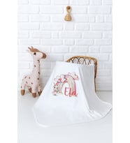 Pia Baby Premium %100 Pamuk Çift Kat Penye Bebek Battaniyesi 80x80 cm 5042-11 (Krem)