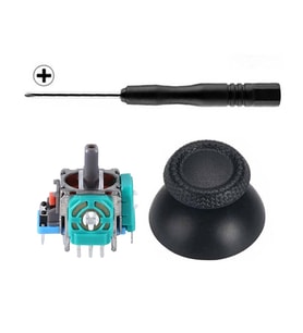 PS5 Analog Motor ve Topuz 1+1 Set PS5 Tornavida Playstation 5 Kol Tamir Seti Yedek Parça (Mavi)