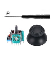 PS5 Analog Motor ve Topuz 1+1 Set PS5 Tornavida Playstation 5 Kol Tamir Seti Yedek Parça (Mavi)