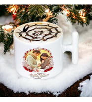 Yeni Yıl Hediyesi Fotoğraflı Latte Fincanı