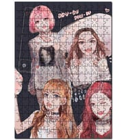 Cakapuzzle Blackpink Pop Grubu Anime Çizim Puzzle Yapboz MDF (Ahşap) (120 Parça)