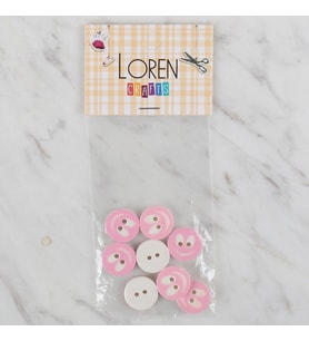 Loren Crafts 8 li gülen yüz pembe - 526