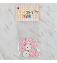 Loren Crafts 8 li gülen yüz pembe - 526