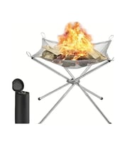 Katlanabilir Kamp Ateş Çukuru Çelik Örgü Taşınabilir Fire Pit Izgara Fonksiyonlu