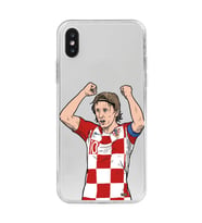 Iphone XS MAX Uyumlu Luka Modric Tasarımlı Şeffaf Telefon Kılıfı