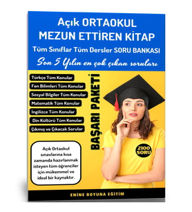 Açık Ortaokul Çıkacak Sorular Kitabı (BÜYÜK BOY)