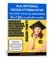 Açık Ortaokul Çıkacak Sorular Kitabı (BÜYÜK BOY)