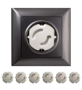 Durukar® Bebek Çocuk Priz Koruma Kapağı (6 Adet) Çocuk Güvenliği, Priz Muhafazası, Priz Kapatıcı