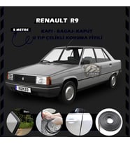 Renault R9 Oto Araç Kapı Koruma Fitili 5metre Parlak Siyah Renk