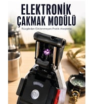 Şarjlı Çalışan El Feneri Elektronik Çakmak Emniyet Kemeri Kesici ve Tornavida Uçlu
