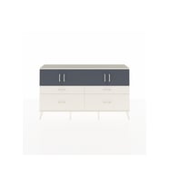 Arges Konsol 2 Raflı 4 Çekmeceli 4 Kapaklı 176x30x99 Aytaşı-Antrasit/Aytaşı