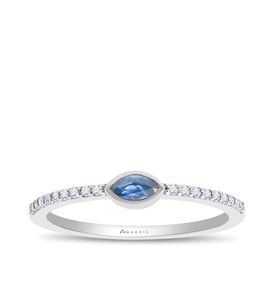 0.30 Karat Safir Pırlanta Yüzük