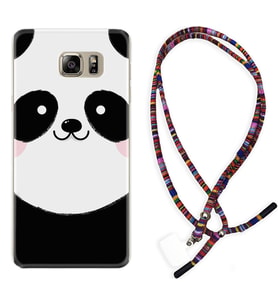 Samsung S7 Edge S20 Fe Plus Ultra S21 S22 Kılıf Boyun Asklı Rasta Silikon Sevimli Panda 1794