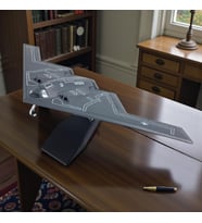 Hayalet Uçak Maketi 1:200 Ölçek 27 cm Dekoratif Model Uçak (Kurşun Gri)