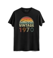 Vintage 1970 Eskitme Siyah Tshirt