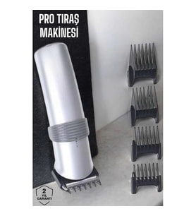 Mey İthalat® 4 Taraklı Profesyonel Şarjlı Saç ve Sakal Kesme Tıraş Makinesi Seti