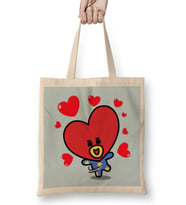 Bt21 V Taetae Taehyung Bez Çanta Uzun Saplı