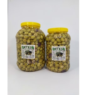 Mudanya Cinsi Yeşil Dilme Tatlanmış Zeytin 5 Kg+3 Kg