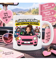 Sinyal Verdim Kimse Şaşkınlığını Gizleyemedi Esprili Sürücü Baskılı Kupa