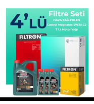 Filtron Peugeot Boxer 2.2 Dizel Filtre Bakım Seti Castrol Motor Yağlı (2014-2016) 4 Lü
